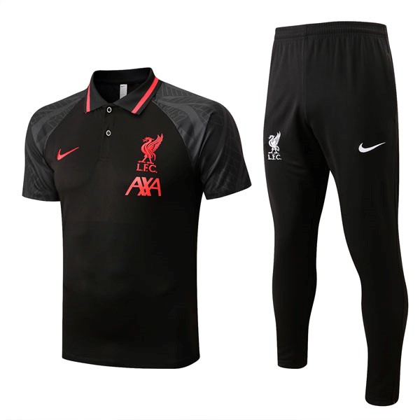 Polo Liverpool Conjunto Completo 2022-2023 Negro